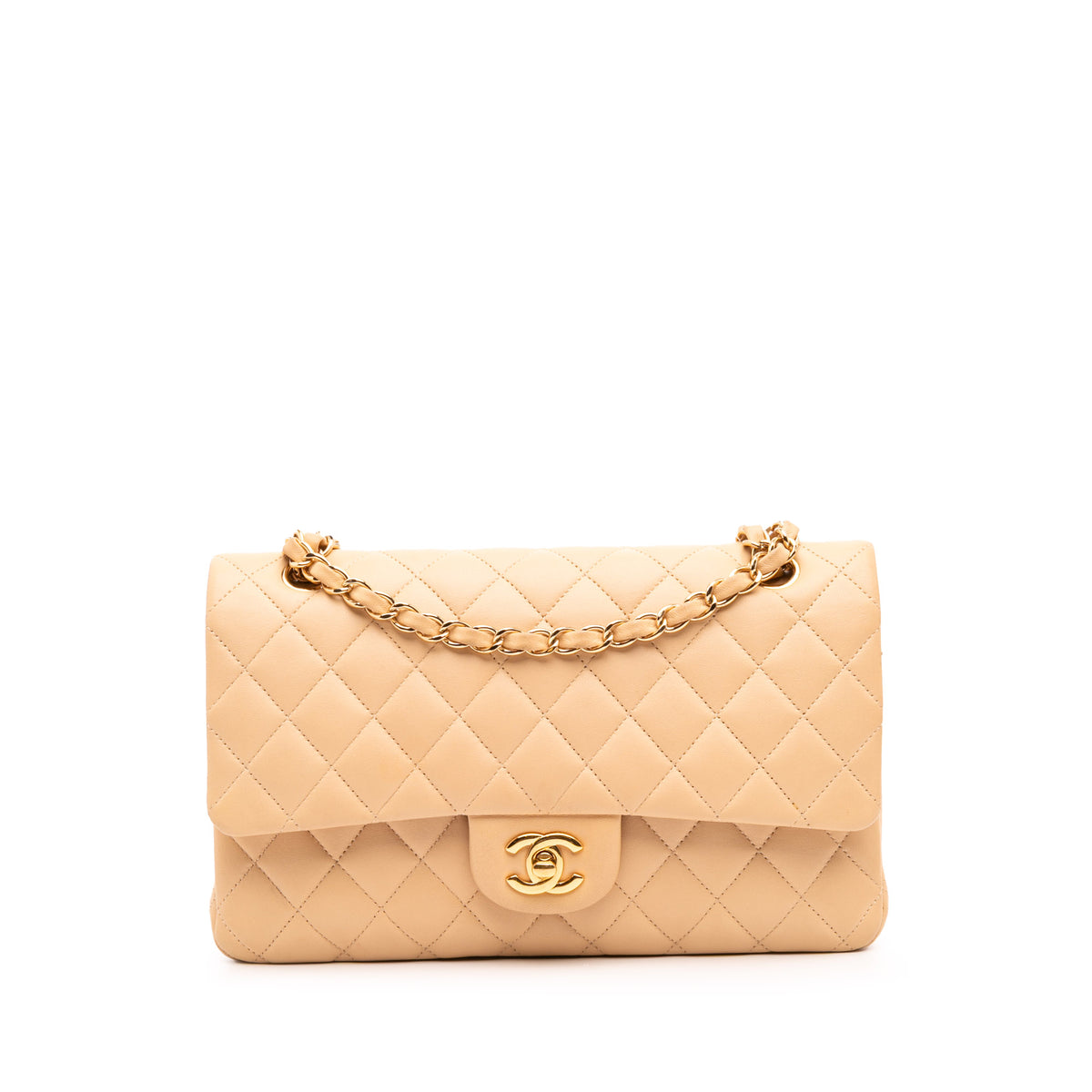 Medium Classic Lambskin Double Flap