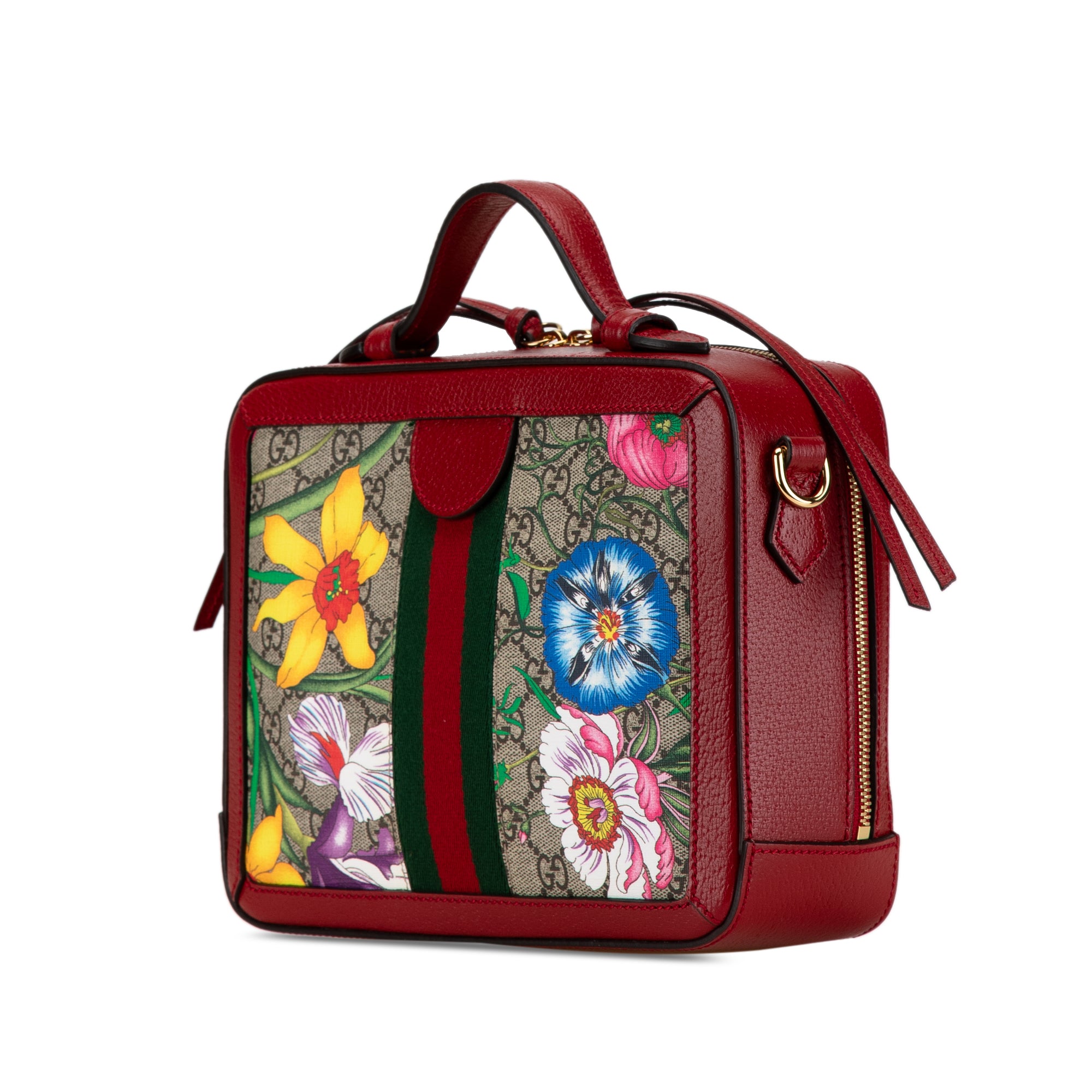 Small GG Supreme Flora Ophidia Satchel