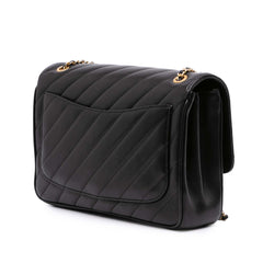 Diagonal Quilted Lambskin CC Signature Flap