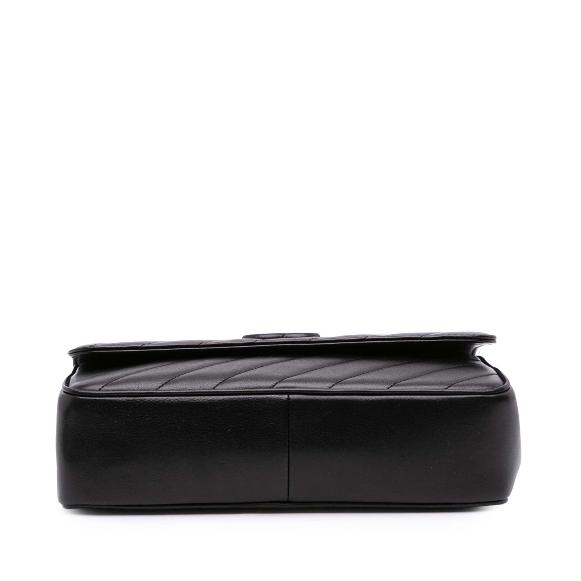 Diagonal Quilted Lambskin CC Signature Flap