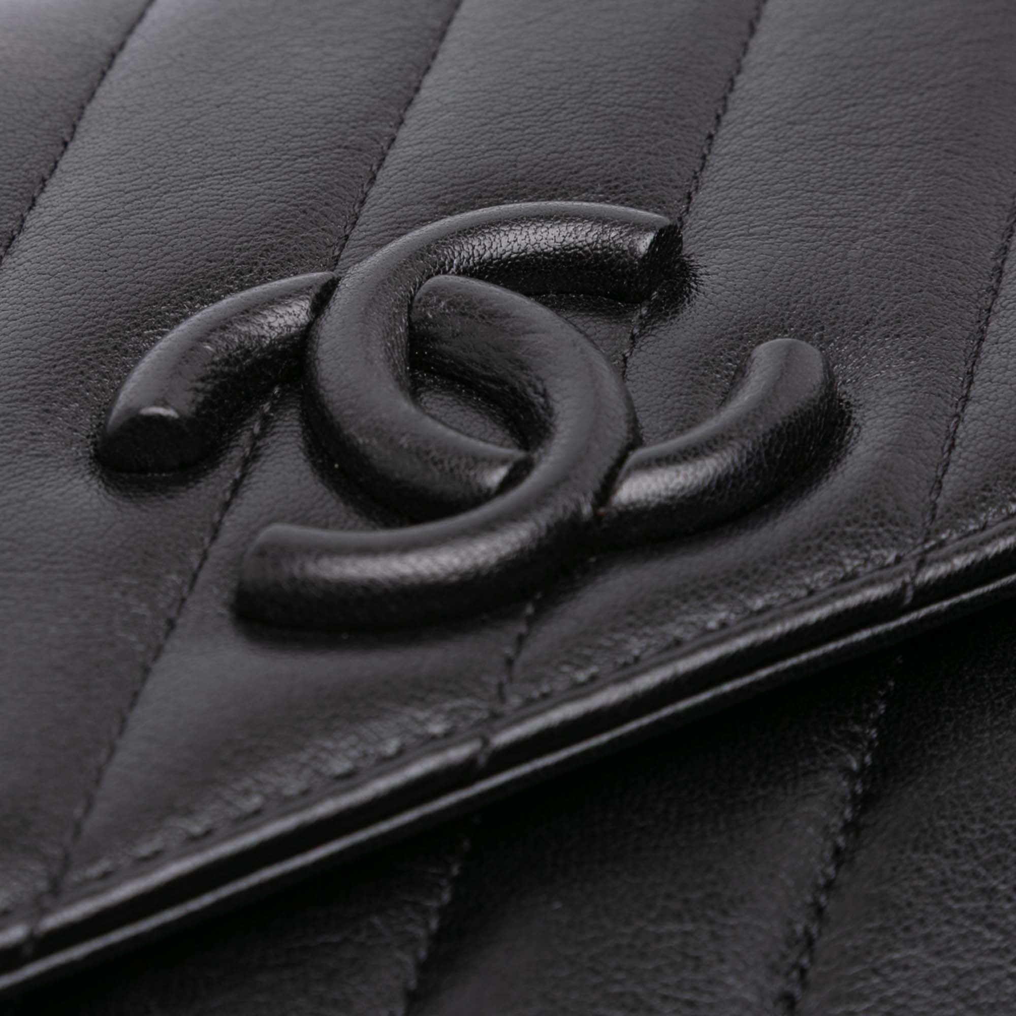 Diagonal Quilted Lambskin CC Signature Flap