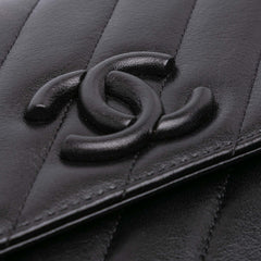 Diagonal Quilted Lambskin CC Signature Flap