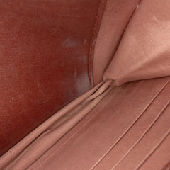 Quilted Metallic Lambskin Enamel CC Wallet On Chain