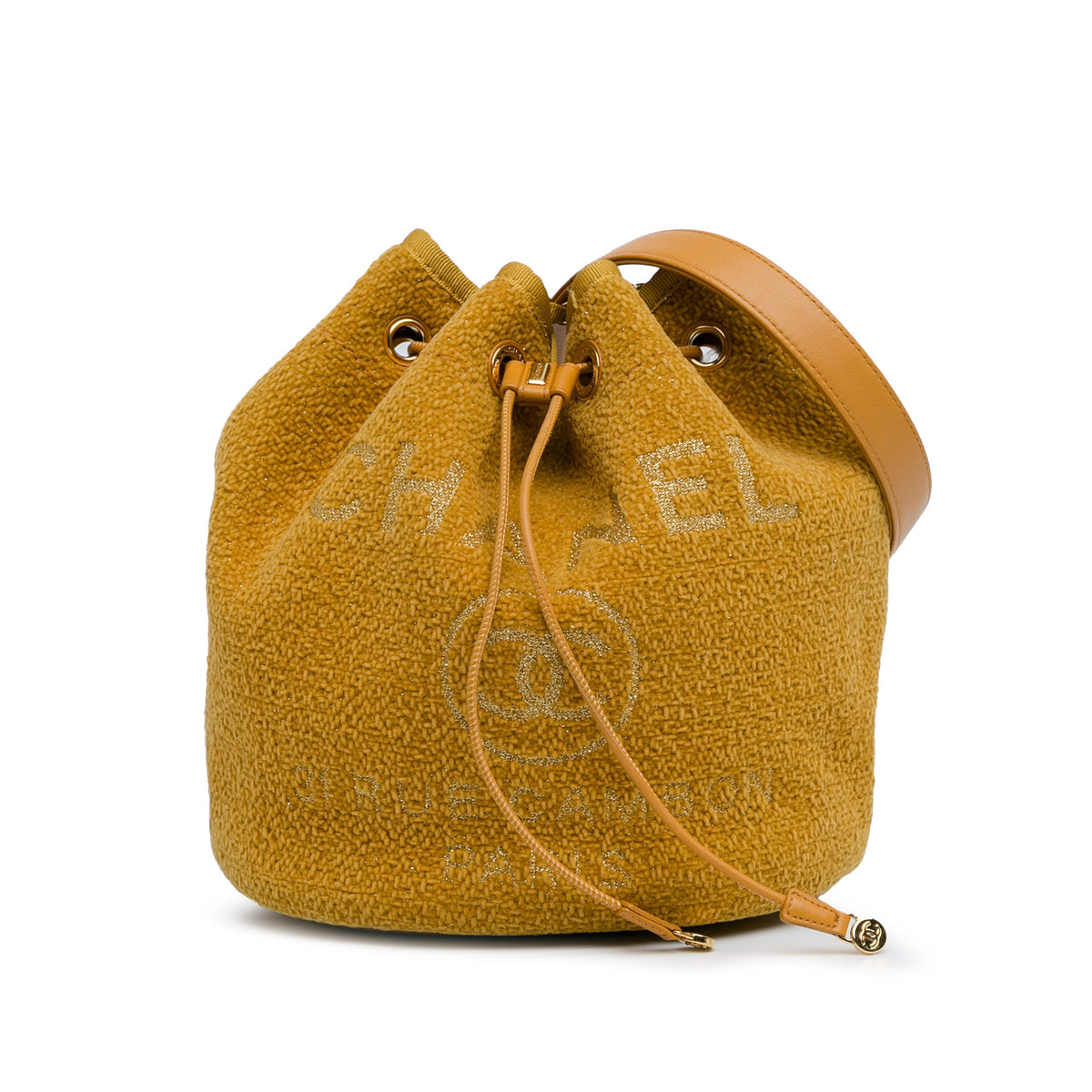 Boucle Deauville Drawstring Bucket Bag