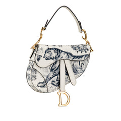 Mini Calfskin Toile de Jouy Saddle Bag_1