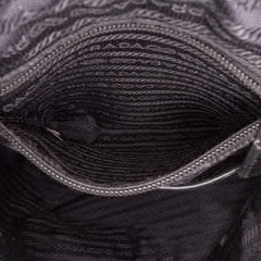 Saffiano Trimmed Tessuto Drawstring Backpack