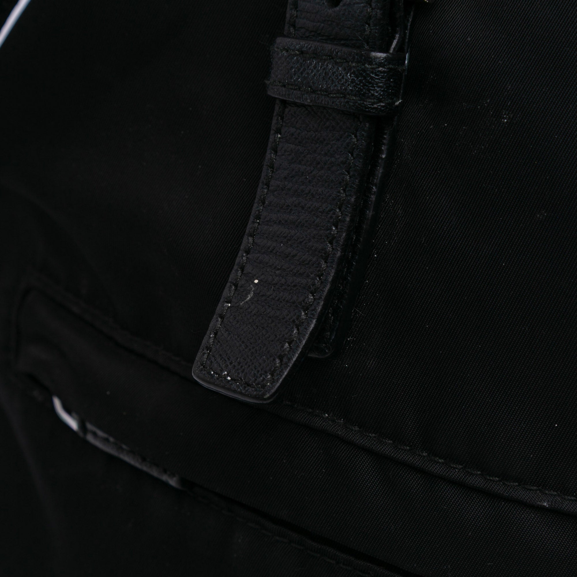 Saffiano Trimmed Tessuto Drawstring Backpack