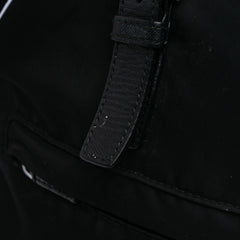 Saffiano Trimmed Tessuto Drawstring Backpack