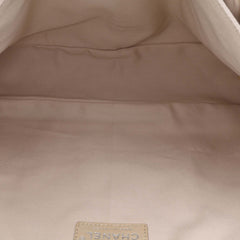 Large Quilted Nubuck Natural Beauty Split Pocket Flap