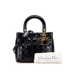 Medium Patent Cannage Lady Dior