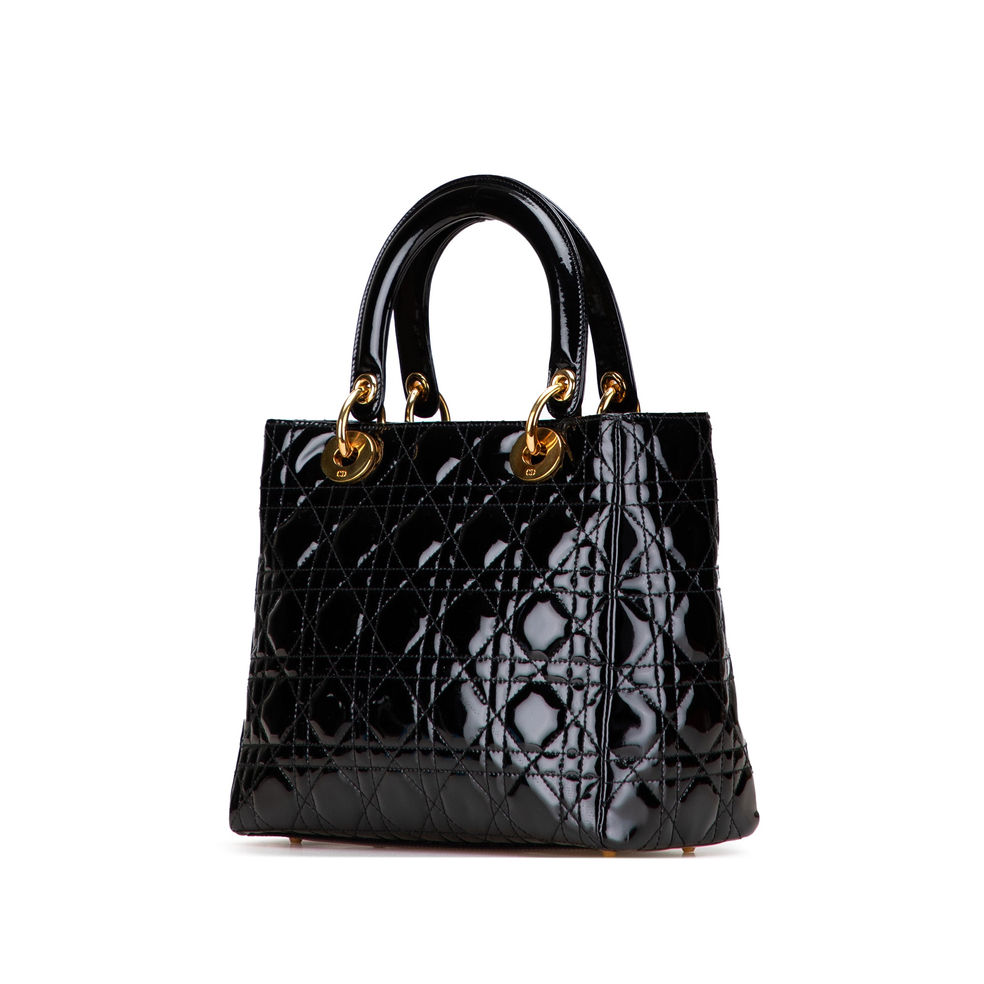 Medium Patent Cannage Lady Dior