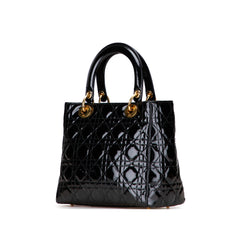 Medium Patent Cannage Lady Dior