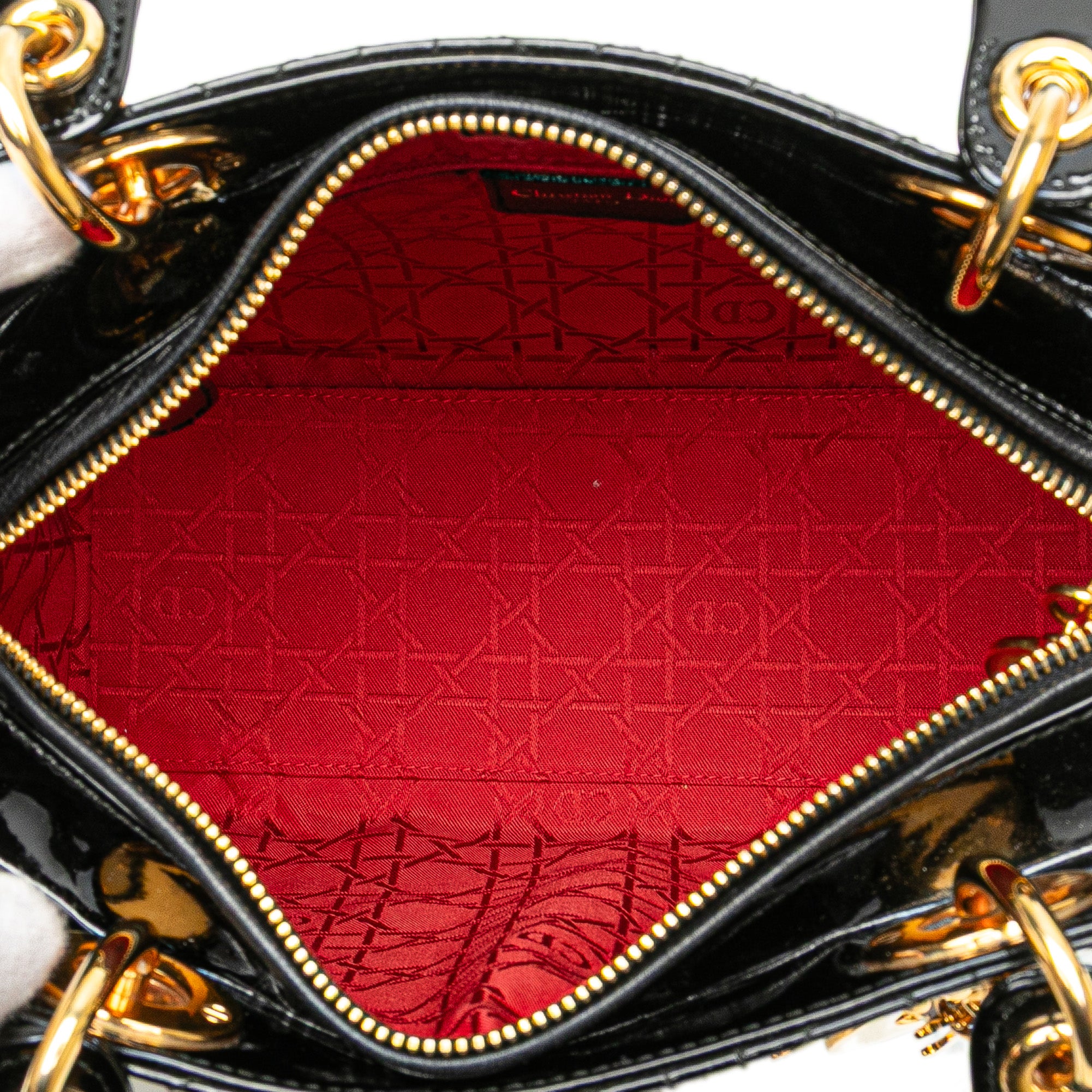 Medium Patent Cannage Lady Dior