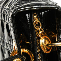 Medium Patent Cannage Lady Dior