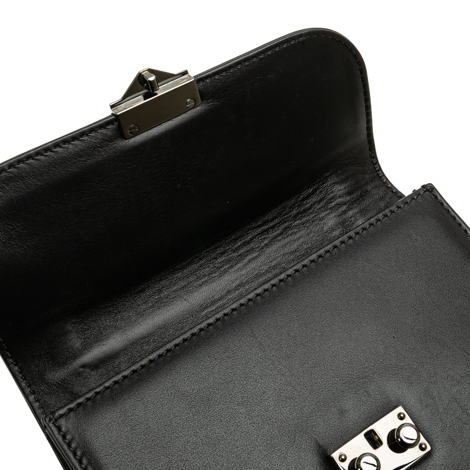 Small Leather Rockstud Glam Lock Crossbody
