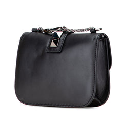 Small Leather Rockstud Glam Lock Crossbody