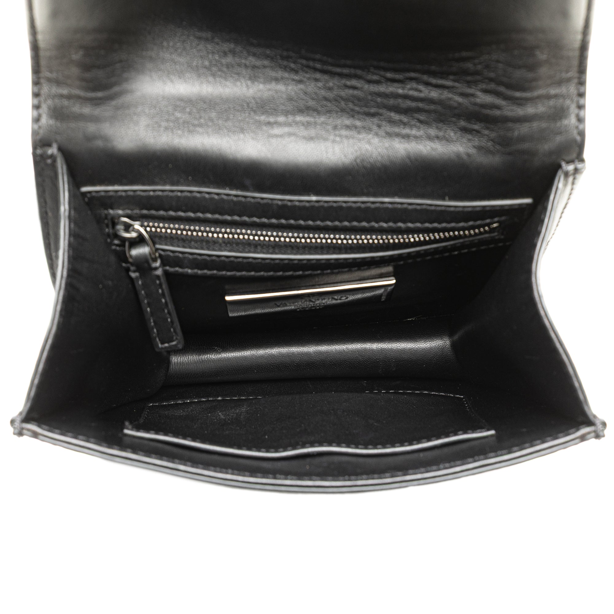 Small Leather Rockstud Glam Lock Crossbody