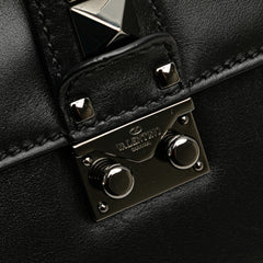 Small Leather Rockstud Glam Lock Crossbody