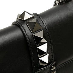 Small Leather Rockstud Glam Lock Crossbody