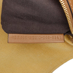 Zucca Embroidered Canvas Baguette Satchel