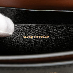 Small Goatskin Trimmed House Check Canvas D Ring Crossbody