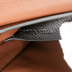 Small Goatskin Trimmed House Check Canvas D Ring Crossbody