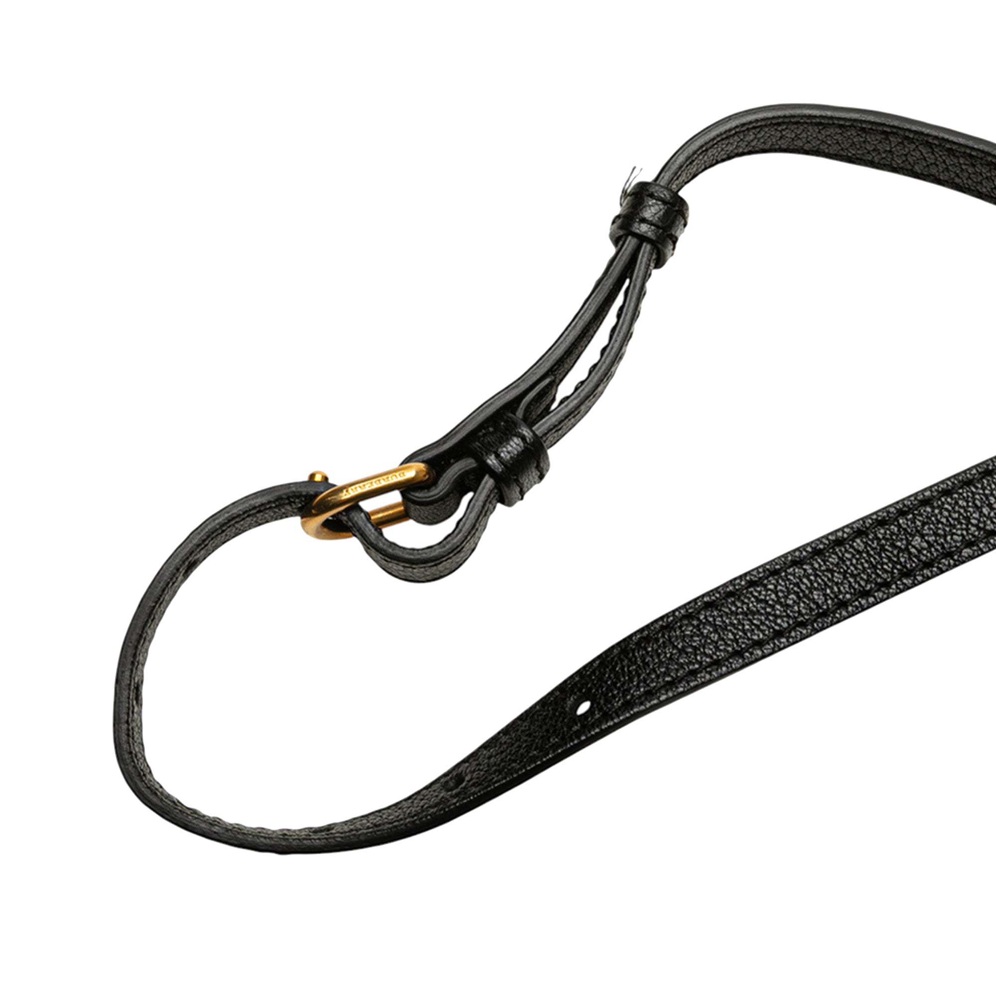 Small Goatskin Trimmed House Check Canvas D Ring Crossbody