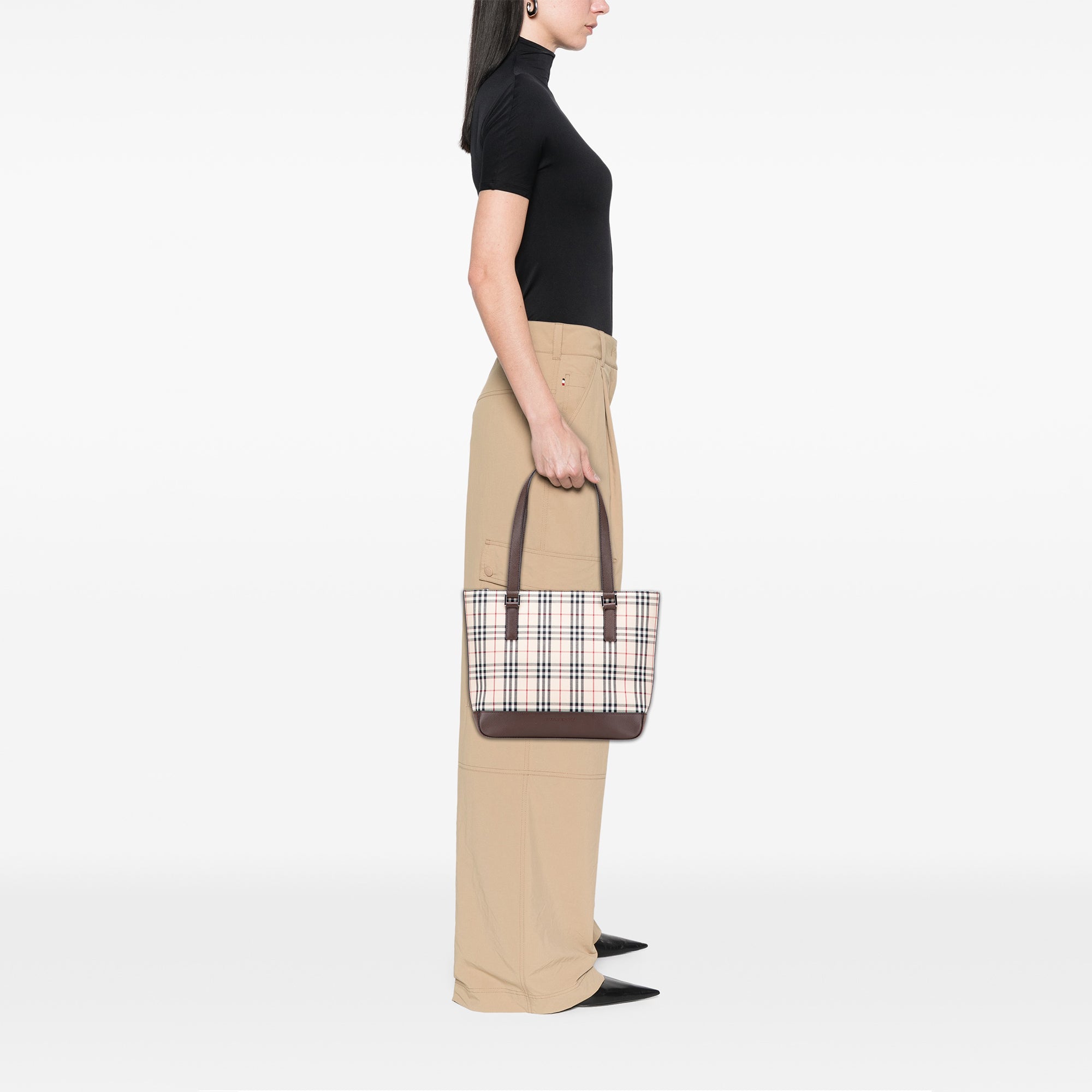 House Check Canvas Tote