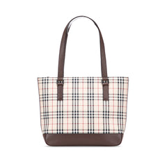 House Check Canvas Tote