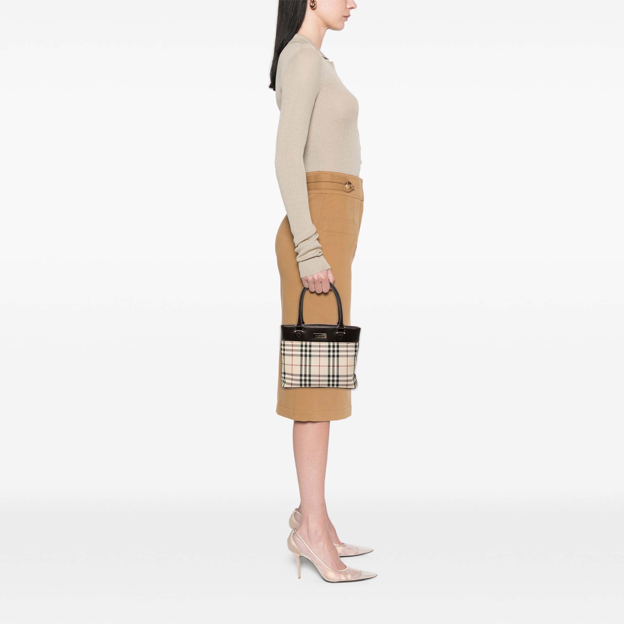 House Check Canvas Tote