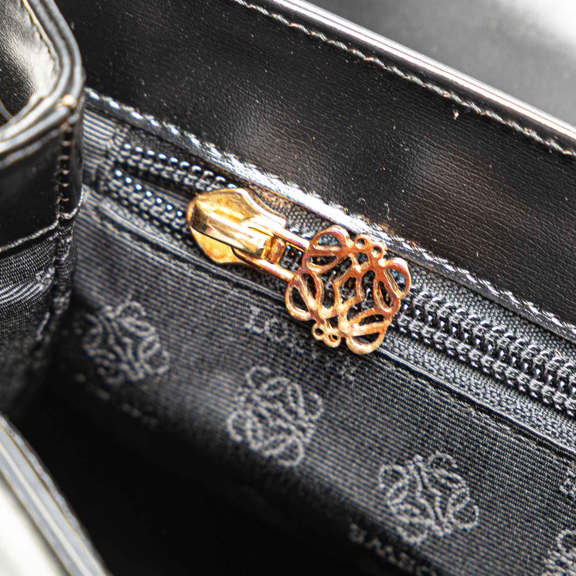Leather Logo Clutch