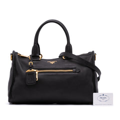 Vitello Daino Zip Top Satchel