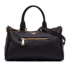 Vitello Daino Zip Top Satchel