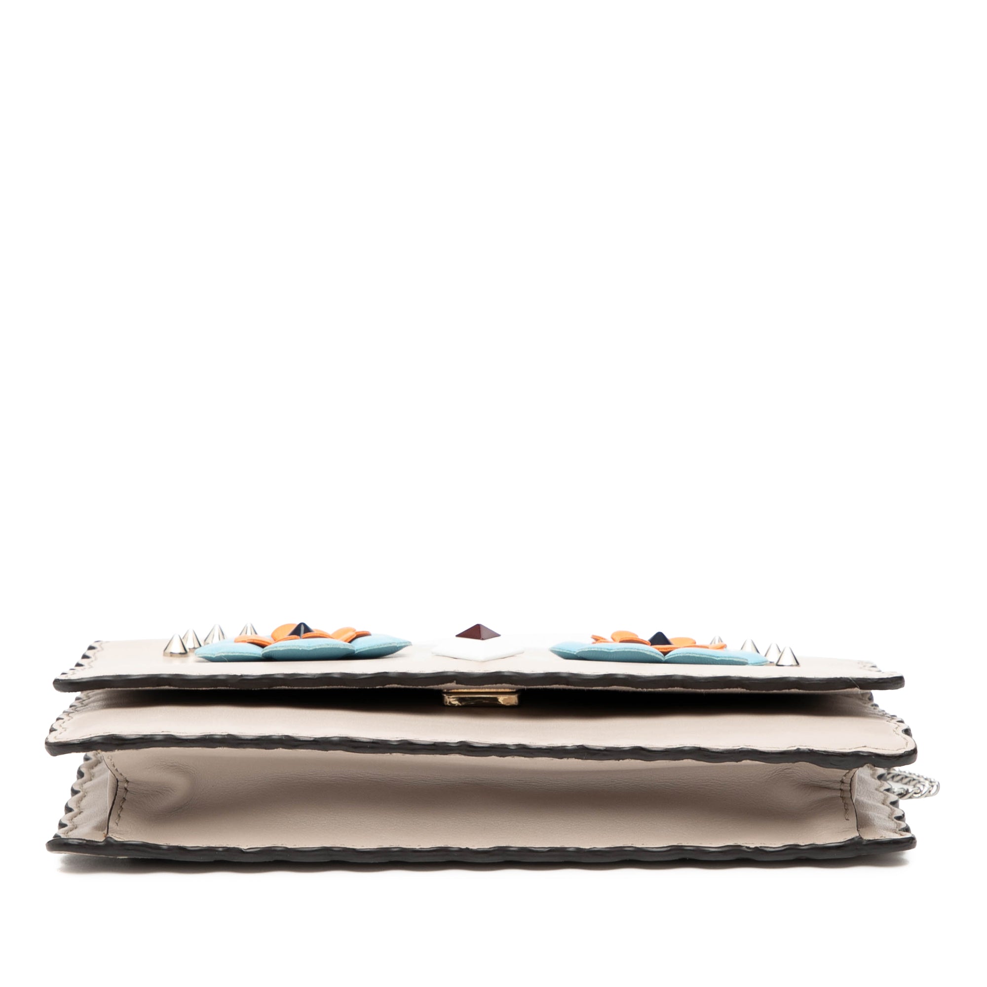 Leather Studded Monster Eyes Wallet on Chain