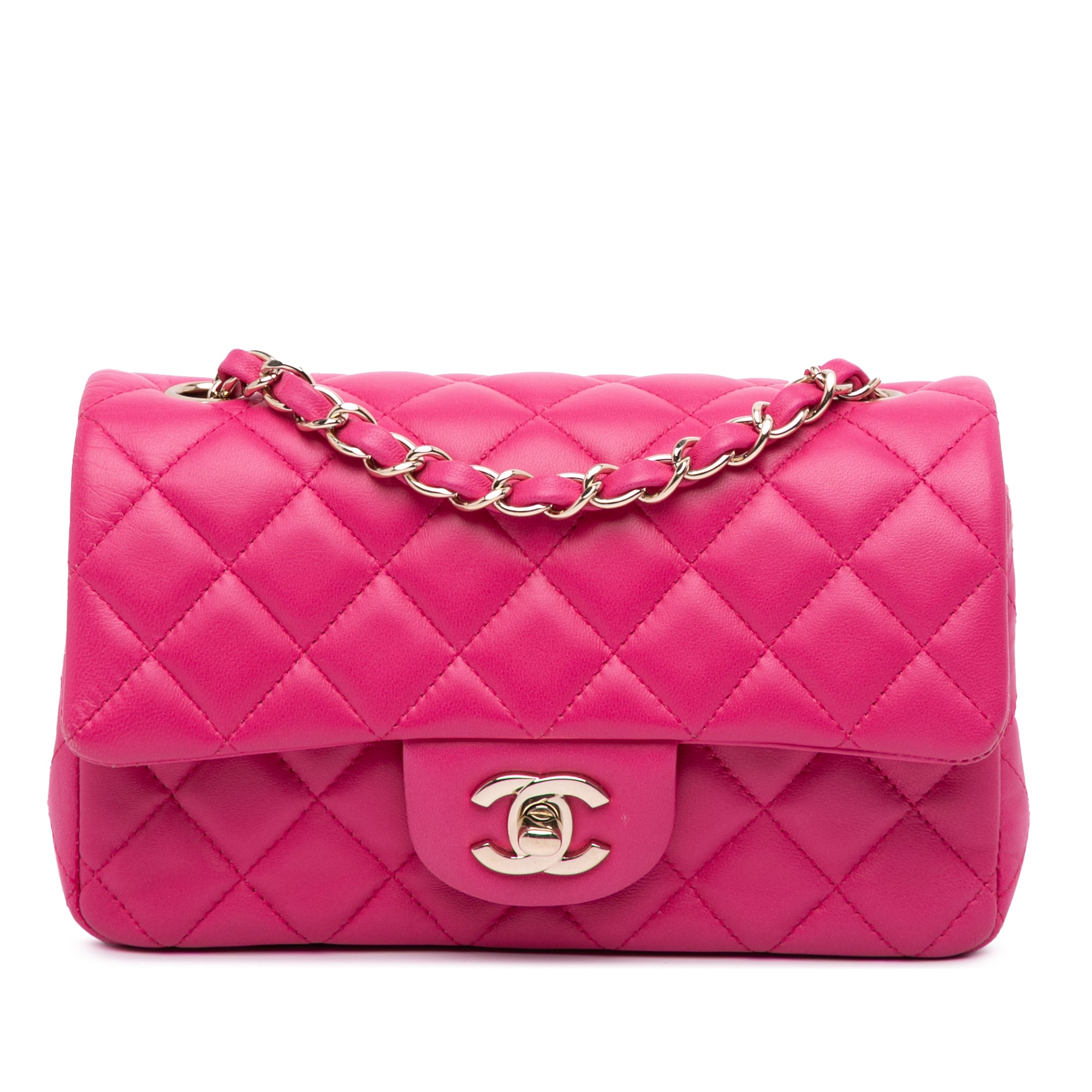 Mini Rectangular Classic Lambskin Single Flap