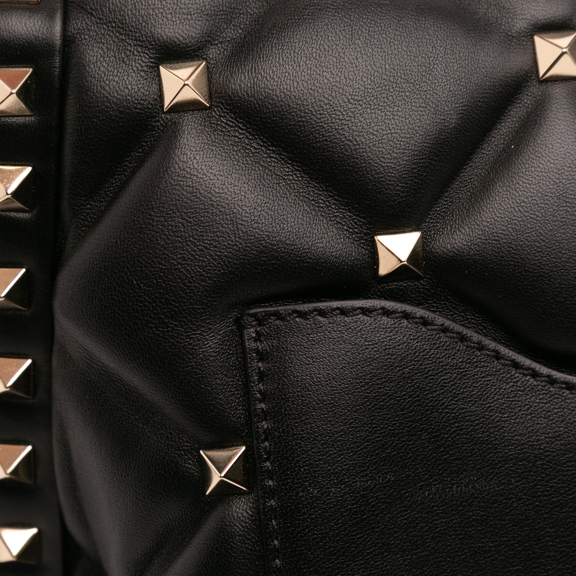 Lambskin VLTN Candystud Top Handle Bag