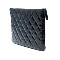 Medium Quilted Patent O Case Clutch