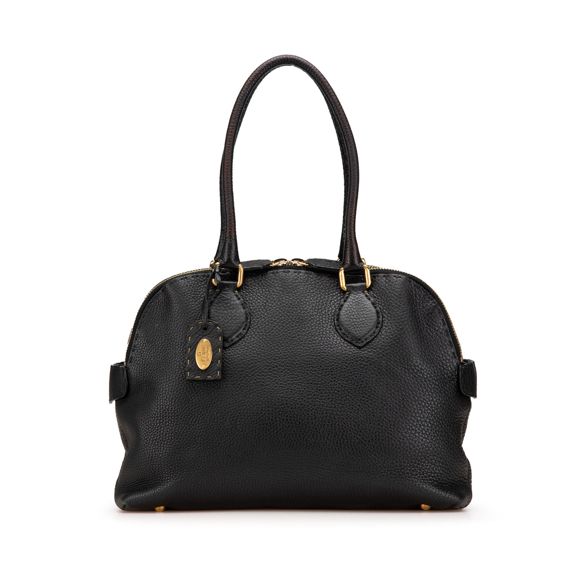 Pebbled Leather Selleria Dome Shoulder Bag
