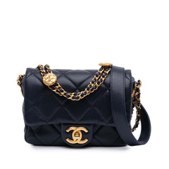 Mini Caviar Twist Your Buttons Flap