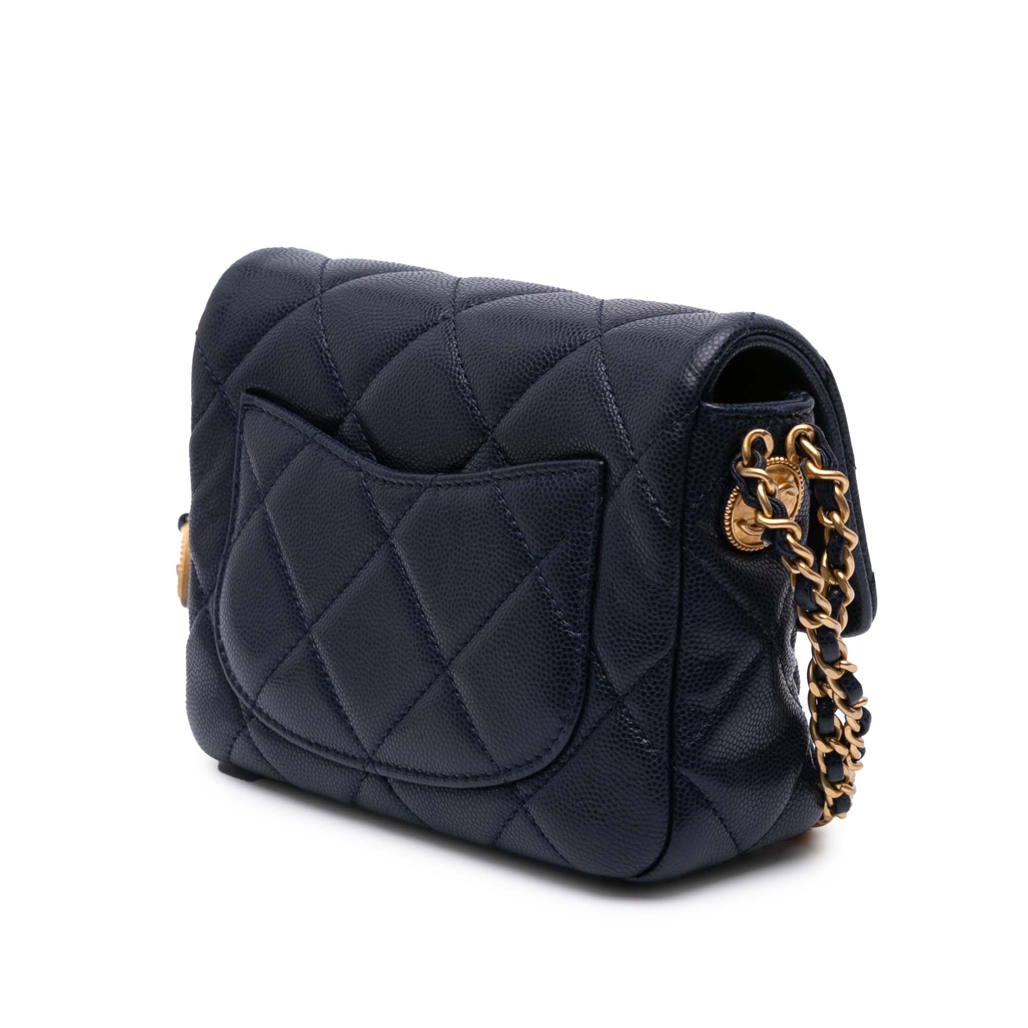 Mini Caviar Twist Your Buttons Flap