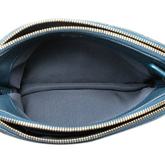 Quilted Caviar Clutch with Chain
