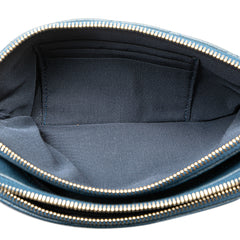 Quilted Caviar Clutch with Chain