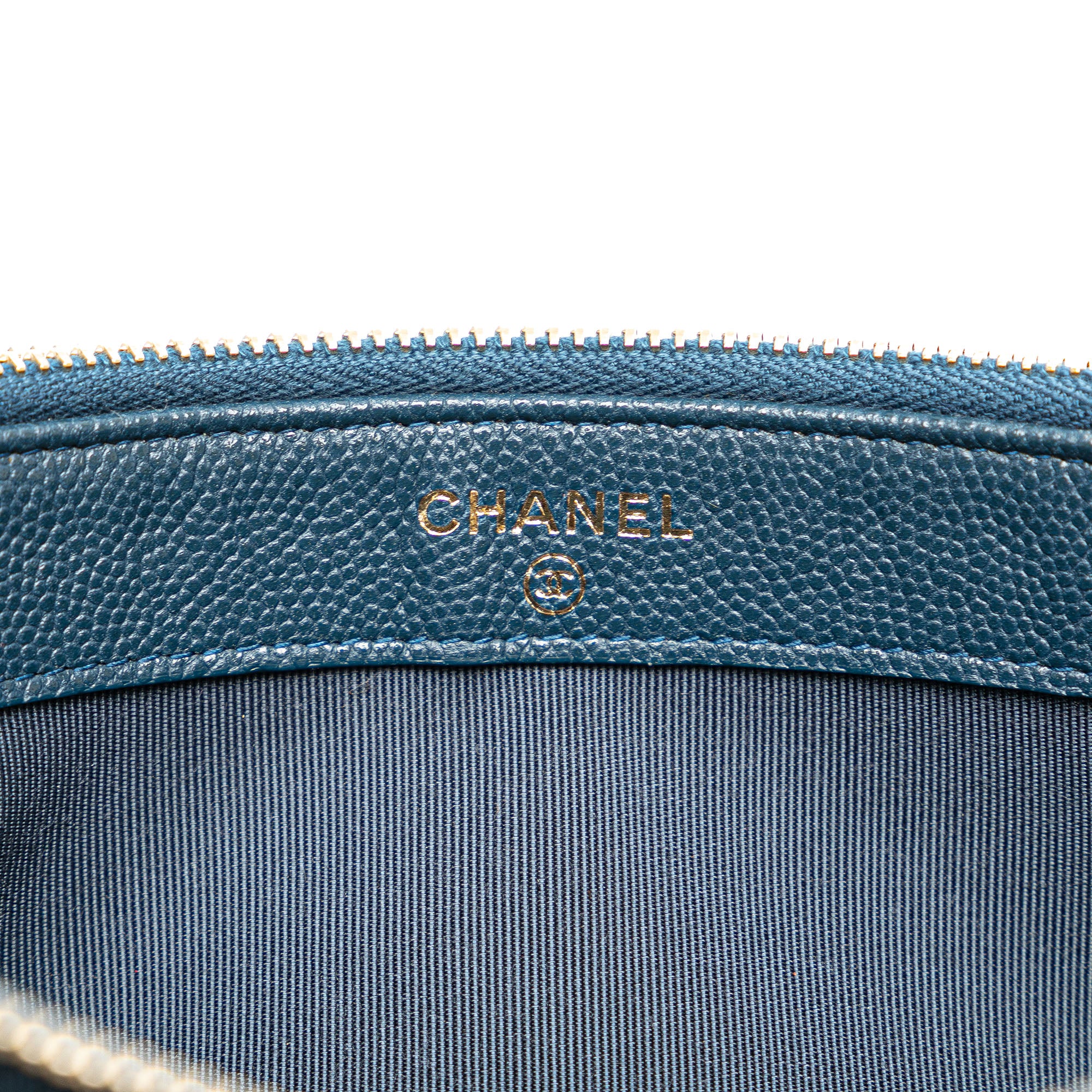 Quilted Caviar Clutch with Chain