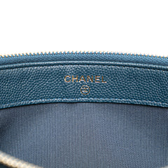 Quilted Caviar Clutch with Chain