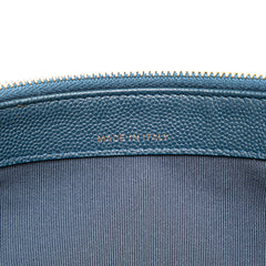 Quilted Caviar Clutch with Chain
