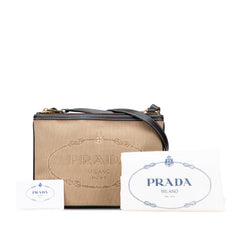 Canvas Canapa Logo Double Zip Crossbody