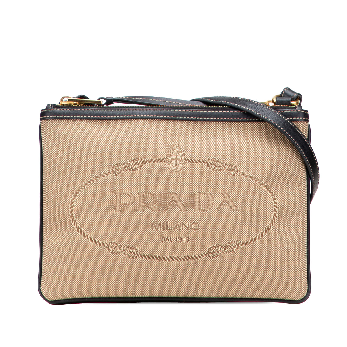Canvas Canapa Logo Double Zip Crossbody