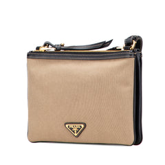 Canvas Canapa Logo Double Zip Crossbody