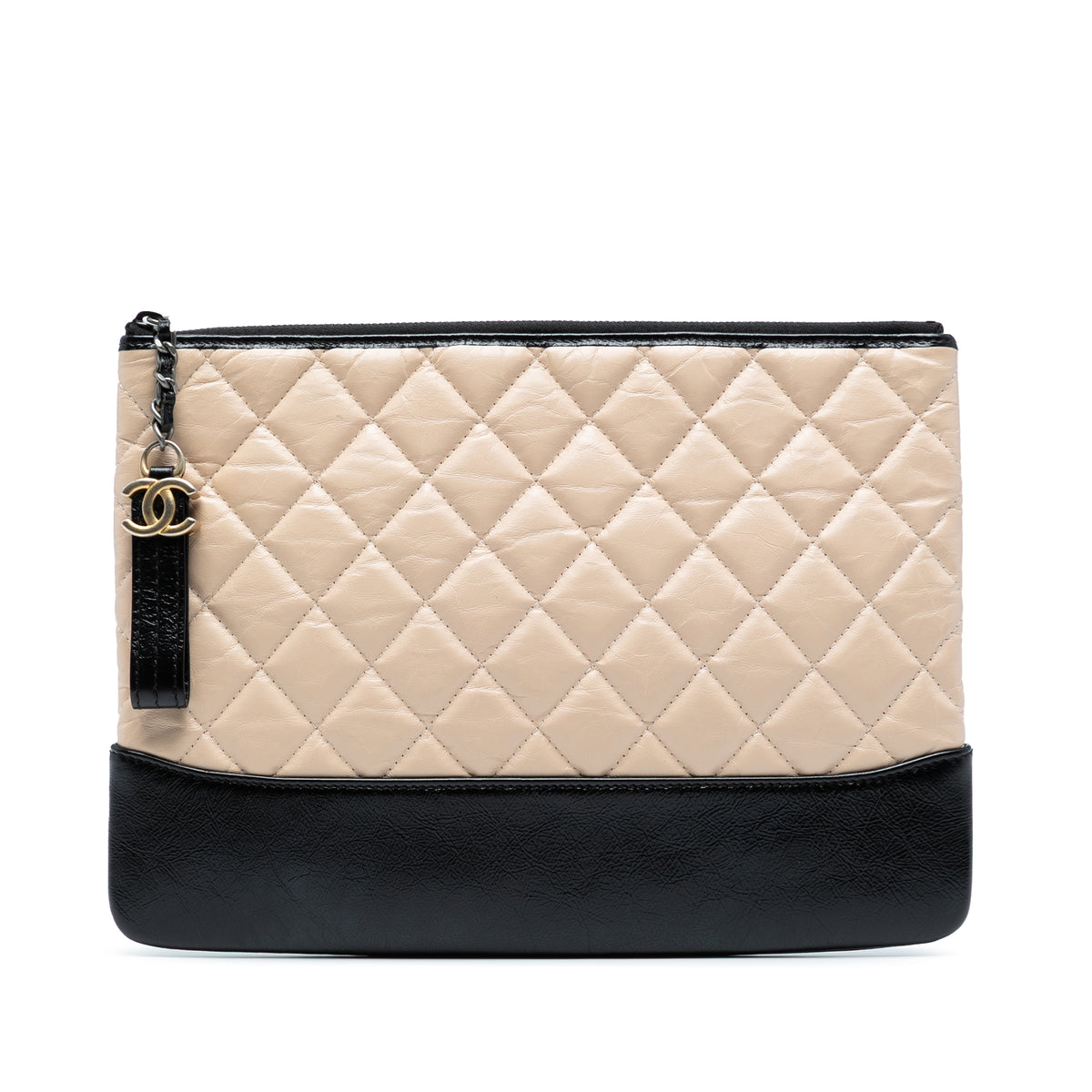 Medium Aged Calfskin Gabrielle O Case Clutch