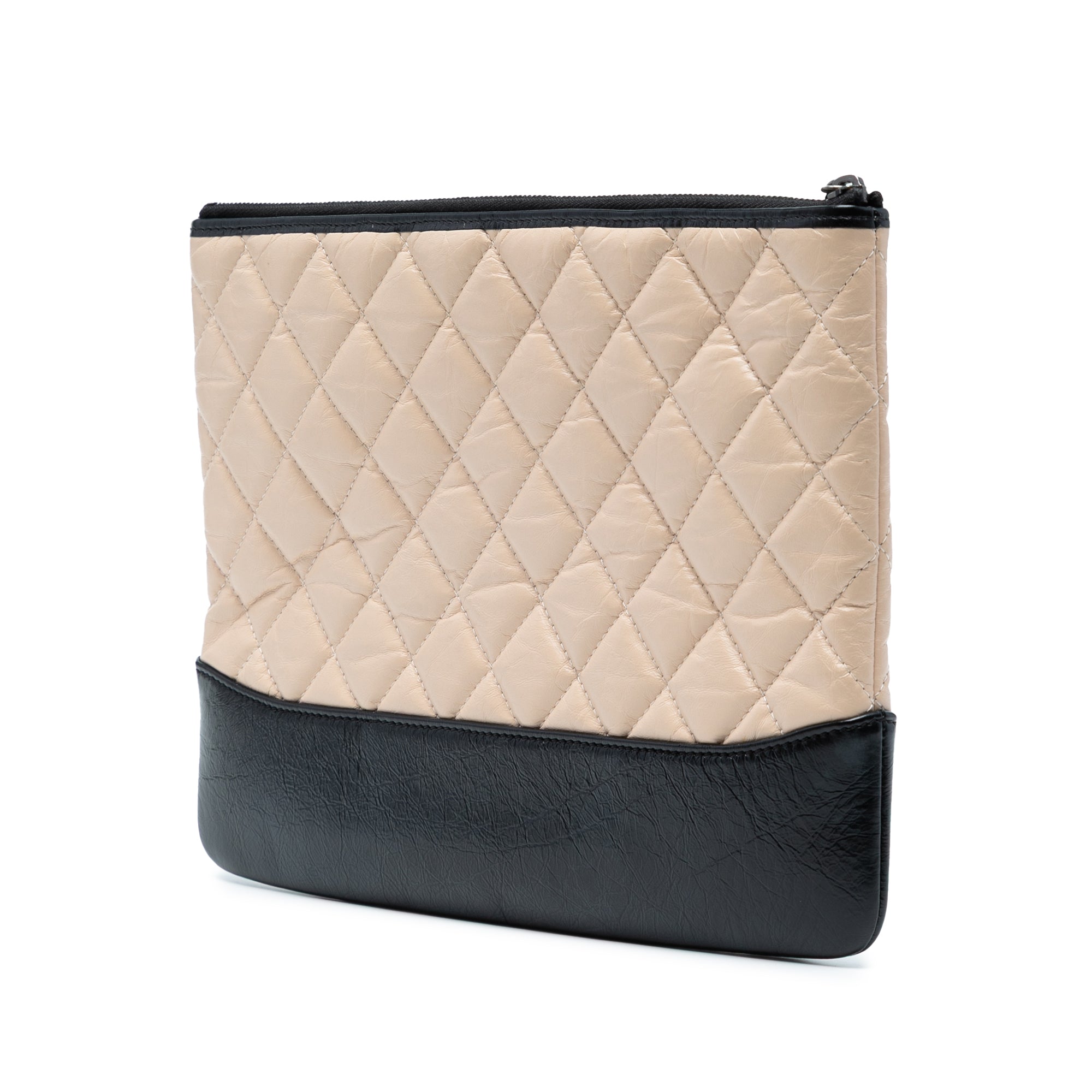 Medium Aged Calfskin Gabrielle O Case Clutch